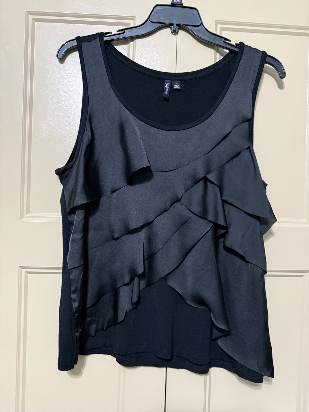 Relativity Black Ruffled Sleeveless Tank